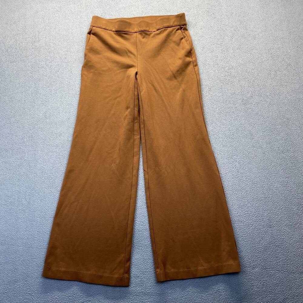 Maison d' Amelie Women's Wide Leg Brown High Rise Pants Size 8,Stretch,Pockets - Picture 1 of 8
